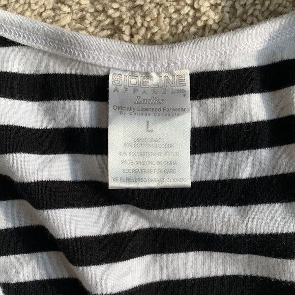 IOWA HAWKEYES vintage tailgate tank top black striped size women’s large - Picture 3 of 6